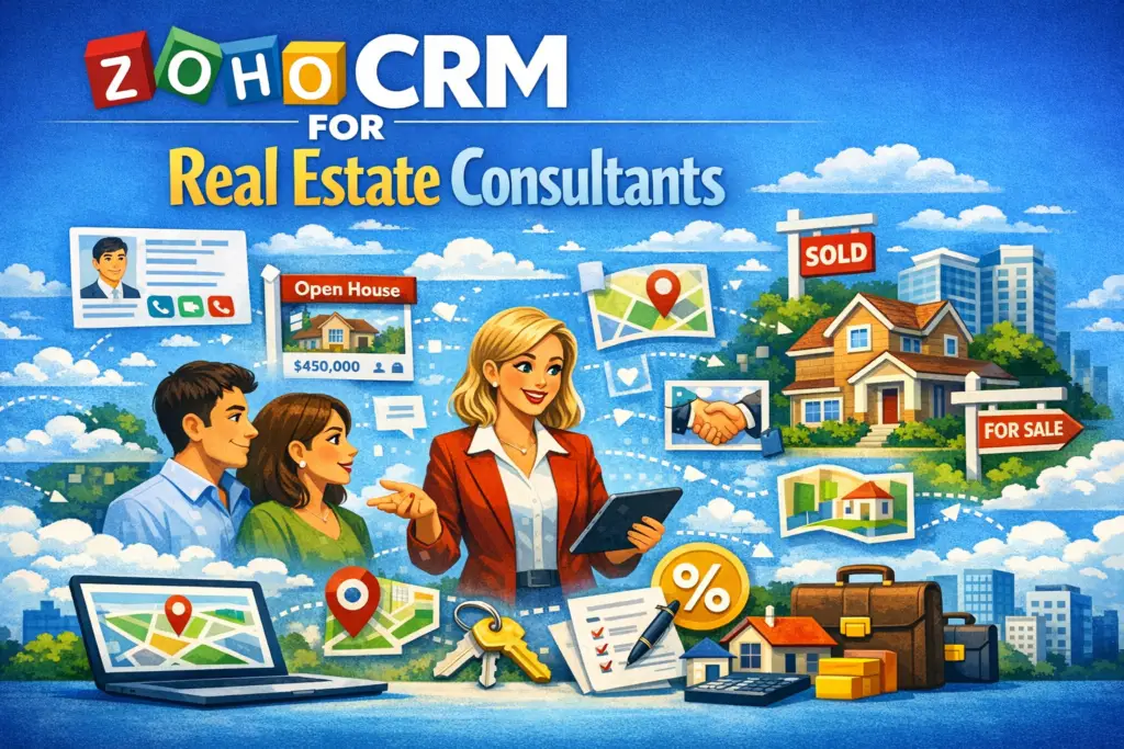 Zoho CRM for real estate consultants managing property leads and client interactions